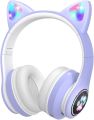 STN28 cat ear luminous Bluetooth headset head-mounted cute wireless live broadcast girl children's headset.
