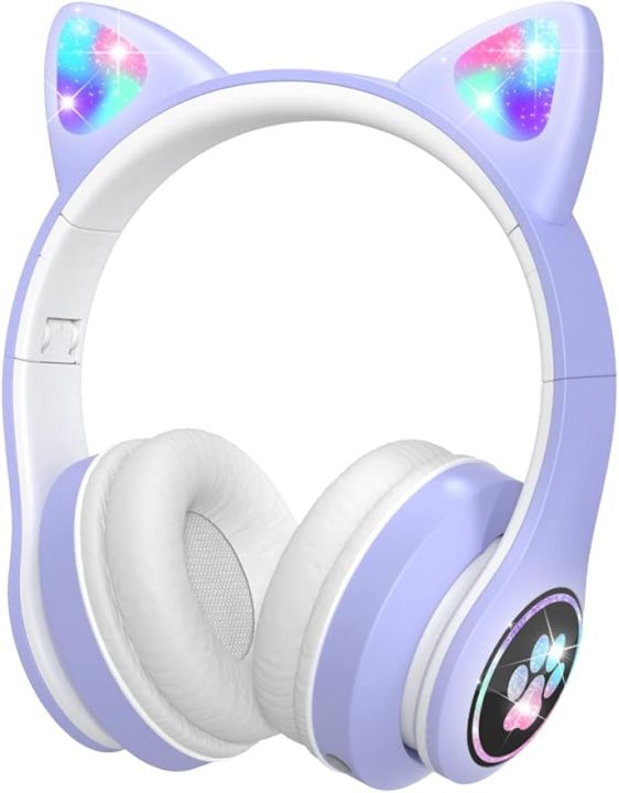 STN28%20cat%20ear%20luminous%20Bluetooth%20headset%20head-mounted%20cute%20wireless%20live%20broadcast%20girl%20children's%20headset%20-%20Image%204