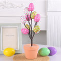 GC Foam Easter Egg Tree, 10.23" Colorful Mini Easter Eggs Tree, Fun Easter Bird Egg Adornments, Reusable Easter Eggs Tree For DIY Crafts, Wedding, Easter Decoration. 