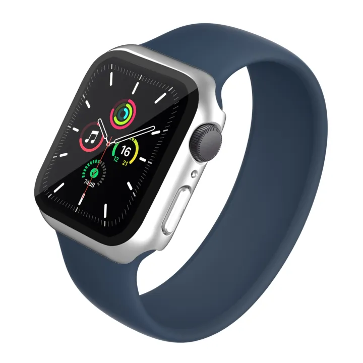 Electroplating%20Matte%20All-inclusive%20PC%20+%20Tempered%20Glass%20Watch%20Case%20For%20Apple%20Watch%20Series%209%20/%208%20/%207%2045mm%20-%20Image%204