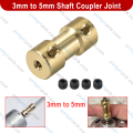 Coupler 5mm To 3mm Universal Motor Shaft Joint Coupling Connector For RC Boat Electric Toy Car 775 DC Motor DIY. 