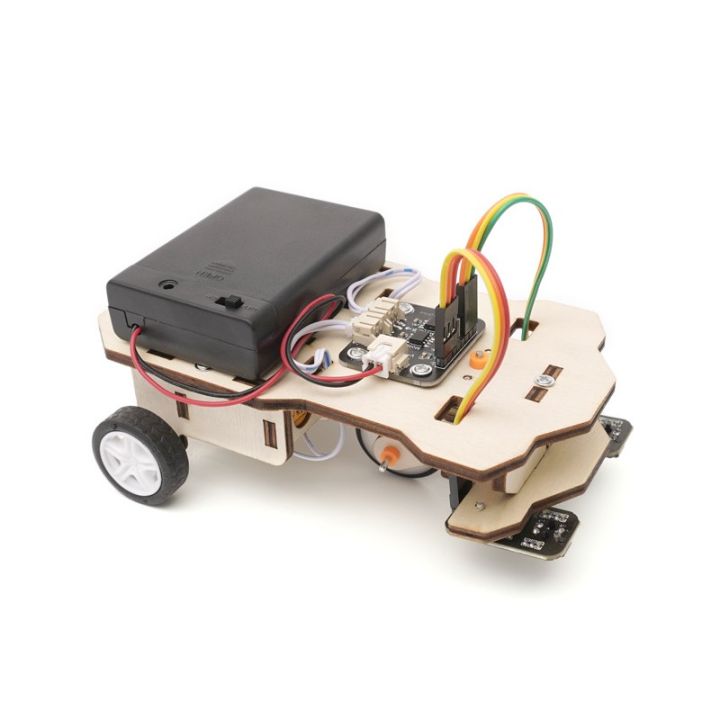 Line Following - STEAM DIY Wooden Robot