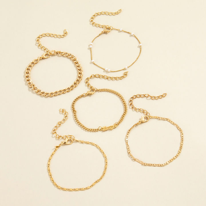 Alien%205Pcs%20Trendy%20Chain%20Bracelet%20Set%20For%20Women%20Angel%20Letter%20Gold%20Silver%20Color%20Link%20Chain%20Bangle%20Female%20Fashion%20Jewelry%20Gift%20-%20Image%206