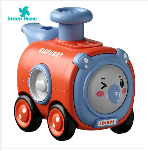 Baby Train Toy Baby Train Toy Whistleless Press-and-go Mini Vehicle Lovely Cartoon Animal Slide Car Boys Girls Gift Rotate Face Toy -1 PCS