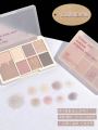 xixi, soft glow, beautiful eyes, seven-color eyeshadow palette, matte pearlescent color development, no flying powder, not easy to smudge, mixed milk chestnut. 