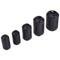 40 Pieces Clip-On Ferrite Ring Core RFI EMI Noise Suppressor Cable Clip for 3mm/5mm/7mm/9mm/13mm Diameter Cable, Black.