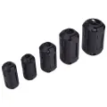 40 Pieces Clip-On Ferrite Ring Core RFI EMI Noise Suppressor Cable Clip for 3mm/5mm/7mm/9mm/13mm Diameter Cable, Black. 