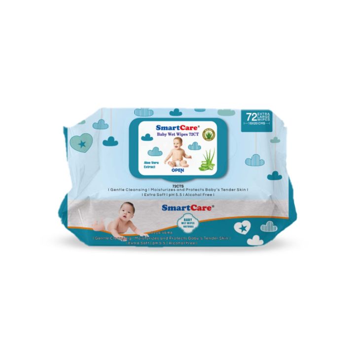 Smart Care Wet Wipes with Flip top (72pcs)