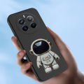 For Realme 12X 5G Case Astronaut Bracket Smooth Soft Silicone Anti Collision for Realme 12X Back Cover.