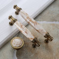 WV Marble Handle Garden Ceramic Ktchen Cabinet Storage Wardrobe Door Handles Dressers Closet Classical Furniture Knobs Pulls. 