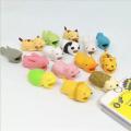 1 pcs Cable bites Protector for phone cable Winder Phone holder Accessory chompers rabbit dog cat Animal doll model funny. 