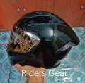 Bolt Bunny with Dual Certification Glossy Black FullFace Helmet. 