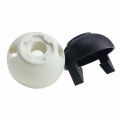 【VisioN Shop】White Black 250V 4A Light Bulb Base Plastic Full Lamp Holder Pendant Socket Lampshade Ring E27 Light Bulb.