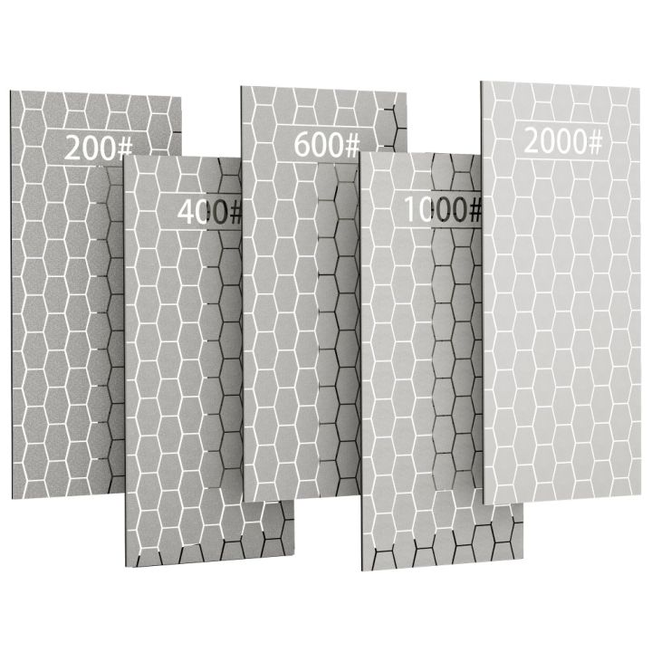 Whetstone 240-3000 Mesh Diamond Sharpening Stones with Anti-skid Base Ultra-thin Diamond Sharpening Plates Honeycomb Surface Plate Grind