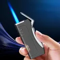 New Blue Flame Windproof Turbo Lighter Visible Gas Lighter Butane Metal Cigar Cigaretes Lighters.