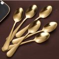 cha-camoch Stainless Steel Tea Spoon Set/SS Spoon With Ceramic Design Plastic Handel (6 pcs set).