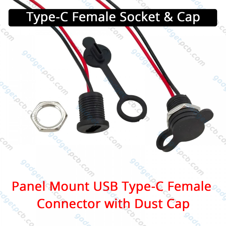 Panel%20Mount%20USB%20Type-C%20Charging%20Female%20Socket%20Type-C%20Waterproof%20Female%20Connector%20Jack%20with%20Dust%20Cap%20-%20Image%202