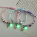 3Pcs/set Friendship Bracelet for Women Girl Handmade Rope BFF Bracelet for 3 Friends Glow in the Dark. 