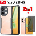 Vivo Y28 4G Acrylic Phone Case for Vivo Y 28 5G Tempered Glass and Vivo Y38 Y18 Y03 Ceramic Tempered Glass.