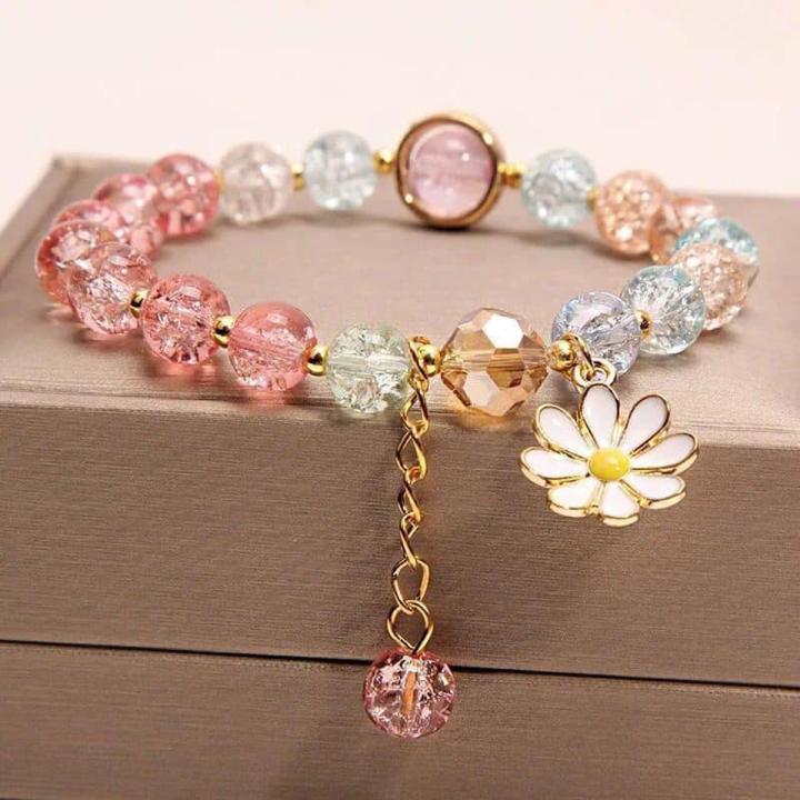 New Simple Small Daisy Bracelet Crystal Sun Flower Bracelet for Women - Bracelet for Women New Collection - Bracelet for Women Simple
