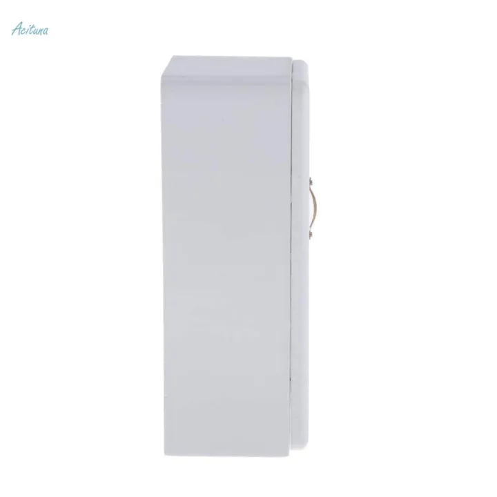 White%20Wood%20Refrigerator%20Fridge%20Freezer%20Dolls%20House%20Kitchen%20Decor%201/12%20Scale%20-%20Image%202