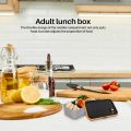 Lunch Box 1000ML with 2 Compartments, Eco Friendly BPA Free Bento Box, Hermetic Food Box, Microwave & Dishwasher Safe (Orange).
