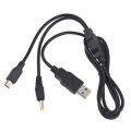【100%-original】 2 in 1 USB Charger Charging Data Transfer Cable for Sony PSP 2000 3000 to PC.