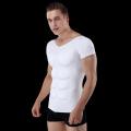 ABS 8 Pack Muscle Body Shirts Men Removable Pads Shaper Abdominal Underwear Corset Power Tops Invisible Undershirts Prayger. 