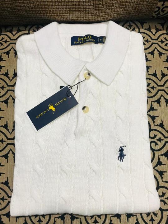 Ralph%20Lauren%20Cable-Knit%20Cotton%20Polo%20Sweater%20%E2%80%93%20White%20-%20Image%203