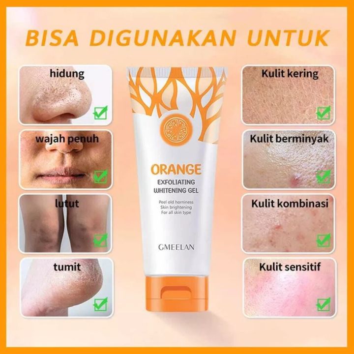GMEELAN Orange Exfoliating Gel Scrub Face Body Whiten Skin