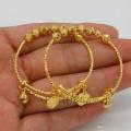 New Gold Plated Metal Bangle For Baby 2 pcs.