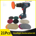 2Inch Headlight Restoration kit 21 Pcs for Electric Drill Car Lights DIY Polishing kit Sanding Disc Backing Plate Buffer Pad. 