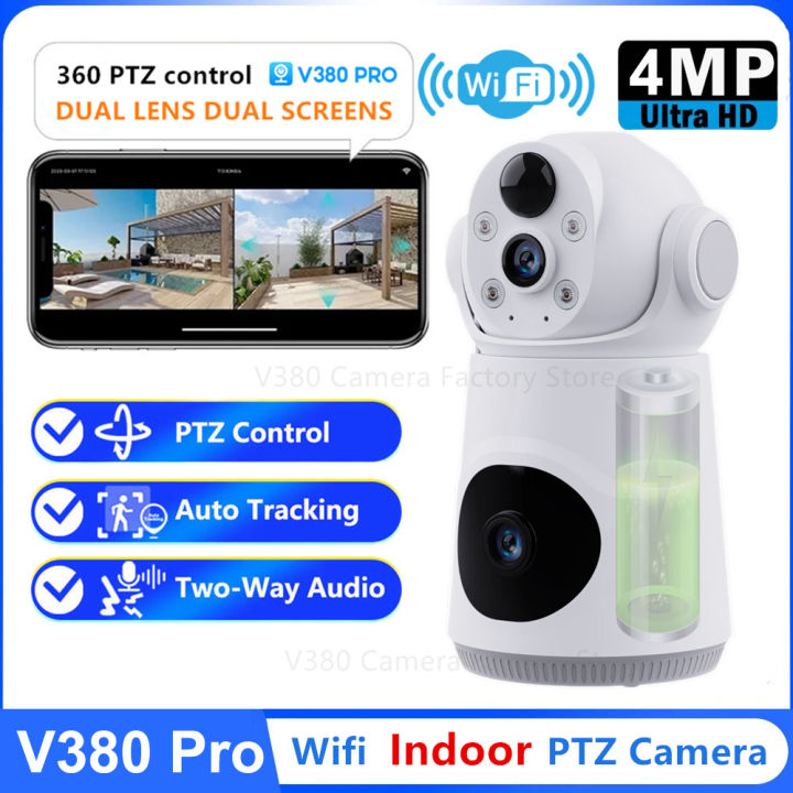 V380 Pro 4MP Dual lens Wifi Camera CCTV Battery Powered Wifi IP Baby ...
