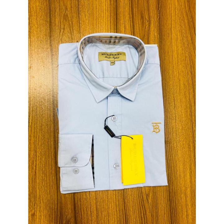 Premium Burberry Solid Colour Formal Shirt