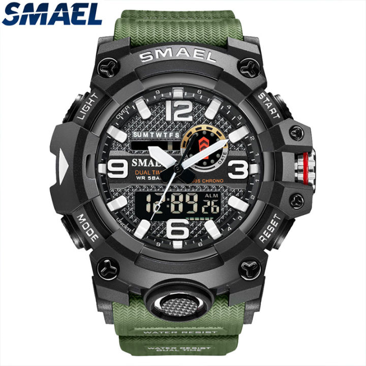 SMAEL Fashion Sport Watches Men Chronograph Clock Luxury Waterproof Man Watches 2023 Modern Dual Movement Wristwatches 8035