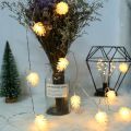 Big Pine Cone String Light Led Warm White 1.5M 3M 6M 10M AA/USB Fairy Lamp Colorful For Christmas Holiday Home Wedding Decor--Warm White--3M20D USB. 