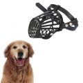 Strong Dog Muzzle Basket Anti-Biting Mouth Cover Dog Adjustable Straps Mask black 4. 