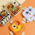 Cute cartoon chicken plastic lunch box for students, trendy lunch box for office use. 