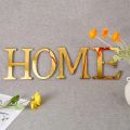 English Alphabet Acrylic Gold Wall Stickers Home Decor For Living Room Bedroom Cabinet 3D Mirror Poster Peel Stick Wallpaper. 