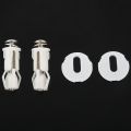 Toilet Seat Hinges Screws WC Hole Fixing Easy Installation 2 Pack. 