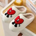 Funny Home Cotton Shoe Cute Bad Bunny Love Slipperss Non Slip with Platform Shoes Fleece Flat Winter Shoes for Women Men Gift.