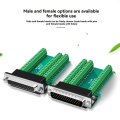 Industrial HDB44 Solderless Connector 3 Rows D-SUB 44 Pin Female P-Hole Plug Breakout Terminal Board Adapter (with Case).