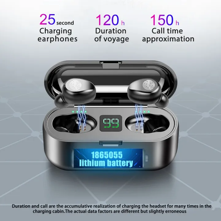 INNOVAT%C2%AE%20F9%20Air%20Buds%20TWS%20Earbuds%20-%20Airpods%20True%20Wireless%20Headphones%20Bluetooth%205.1%20Stereo%20Bass%20Handsfree,%20Earphones%20Mic%20&%20Charging%20Case%203%20to%205%20Hours%20Battery%20Life%20%E2%80%93%202000mah%20Power%20bank%20-%20Image%204