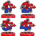 Disney Spiderman Birthday Party Cake Decorations Kids 1 2 3 4 5 6 8th Birthday Cake Toppers for Kids Boys Party Cake Decoration. 