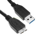 3FT USB 3.0 Cable/Cord for Seagate Goflex, Expansion Desktop External Hard Drive Super Speed 5Gbps A/Micro B Device,Black.