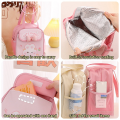 Kawaii Lunch Bag for Girls Cute Lunch Box Bag Insulated Bag Reusable Tote Bag for Hot or Cold Work Pink Easy to Use. 