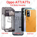 For Oppo A77 4G A77s Full Body Housing With Camera Glass (LCD Frame, Side/Middle Frame, Back Panel/Backshell).