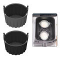 1pc Air Fryer Egg Pan Scrambled Egg Cooker Silicone Egg Poacher Heat Resistant Poached Maker Air Fryer Cake Mold Kitchen Tool.