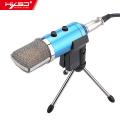 HXSJ Professional Studio Microphone Usb Condenser Sound Re-cording Microphone With C-ardioI-D Studio Re-cording Mic For Pc Lapt-op Blue. 