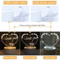 [Featured] Romantic Creative Gift 3D DIY Calendar Table LED Note Message Board Night Light Acrylic USB Light Pen Wedding Festive Room Decoration. 